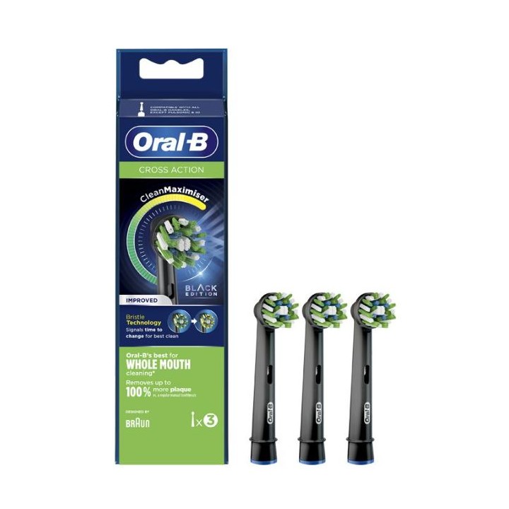 ORALB PW REFILL CROSS BLACK3PZ