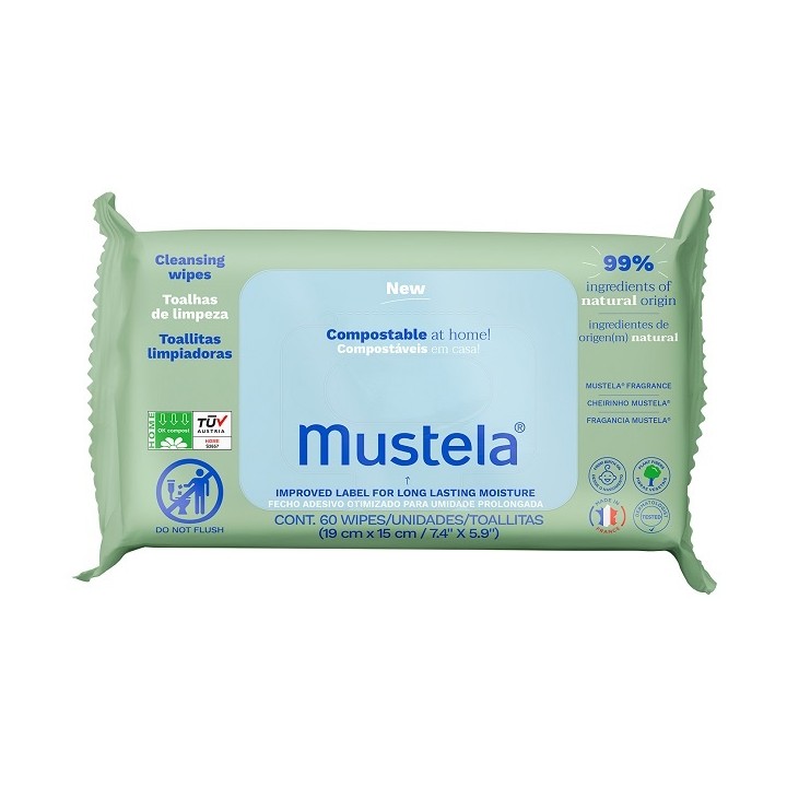 MUSTELA SALVIETTE COMPOST 60PZ