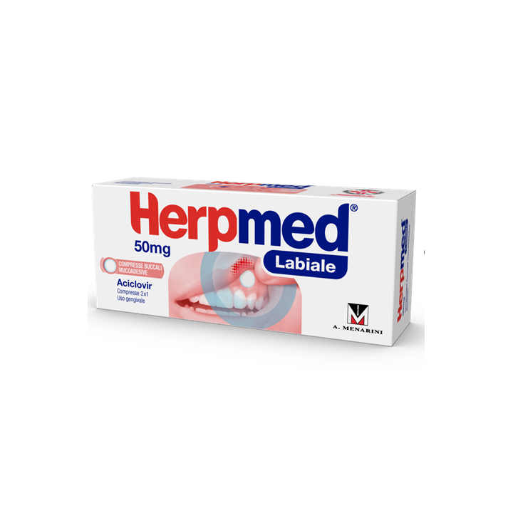 HERPMED LABIALE*2CPR BUCC 50MG