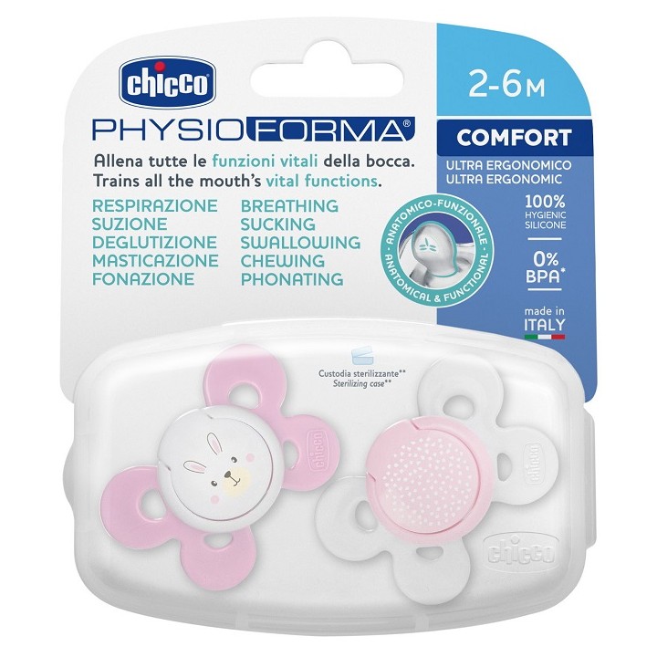CH SUCCH COMF GIRL SIL 2-6M 2P