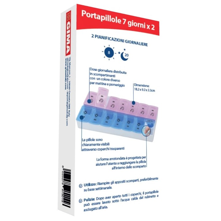 PORTAPILLOLE SETTIMANALE 7GGX2