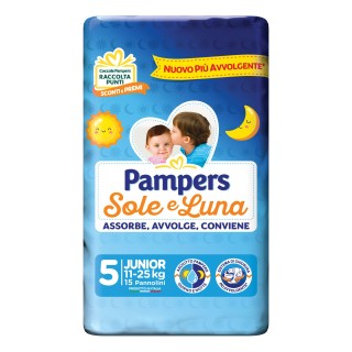 Pampers sole&luna junior 15pz