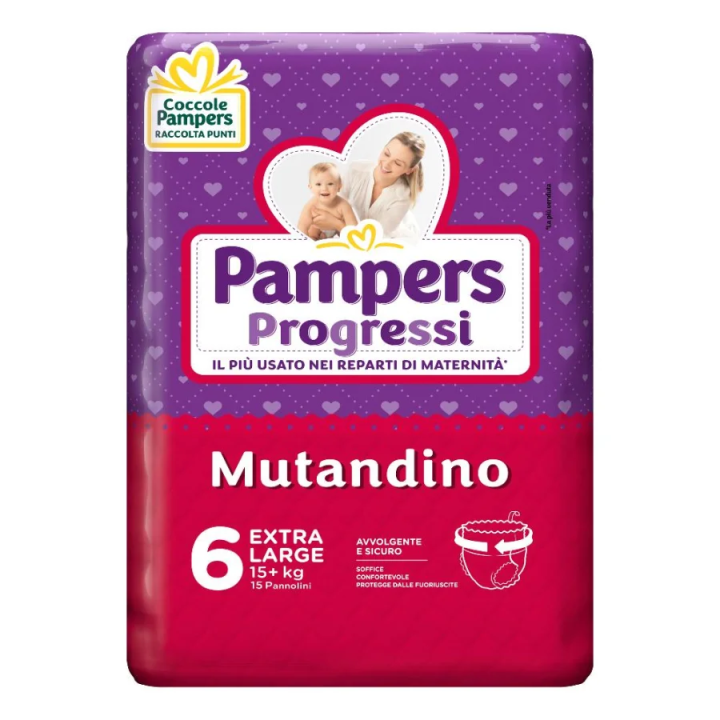 Pampers prog mut cp tg6 xl 15pz