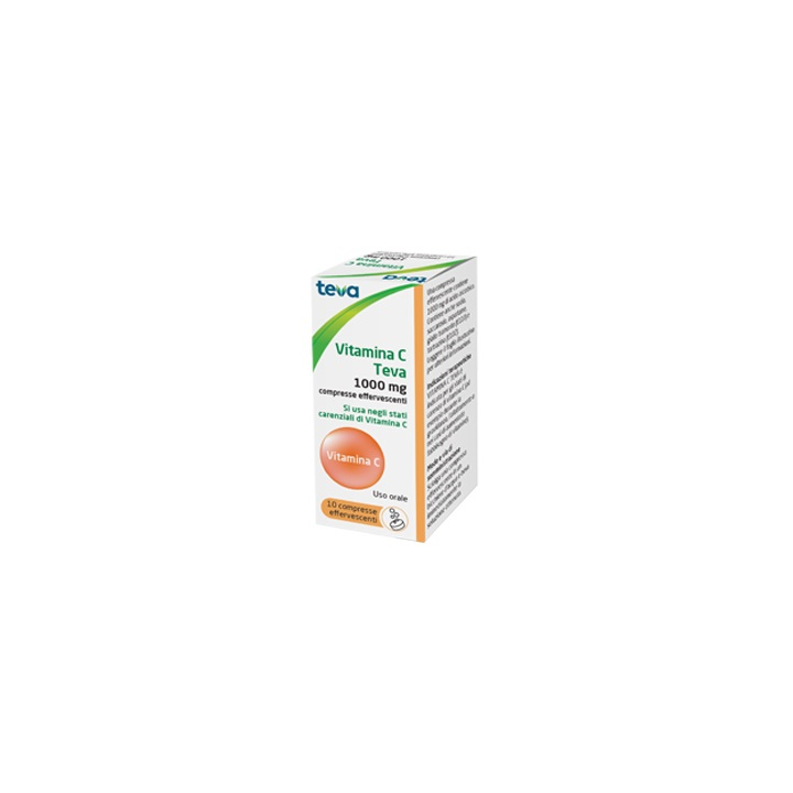 VITAMINA C TEVA*10CPR EFF 1G