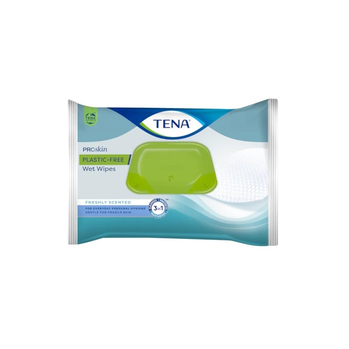 TENA WET WIPES PLASTIC FREE48P