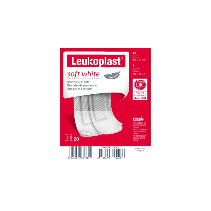 LEUKOPLAST SOFT WHITE 20PZ ASS