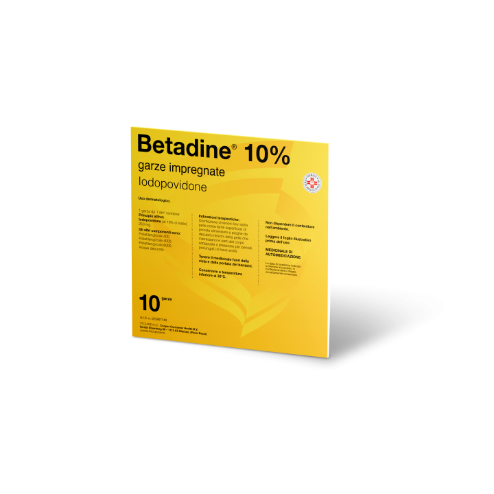 BETADINE*10GARZE IMPREGN 10x10