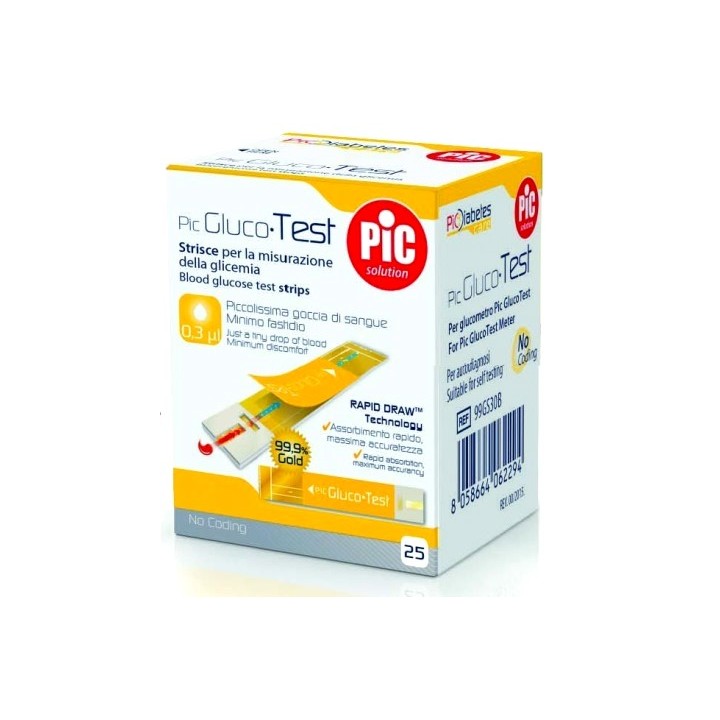 PIC STRISCE GLUCOTEST 25PZ