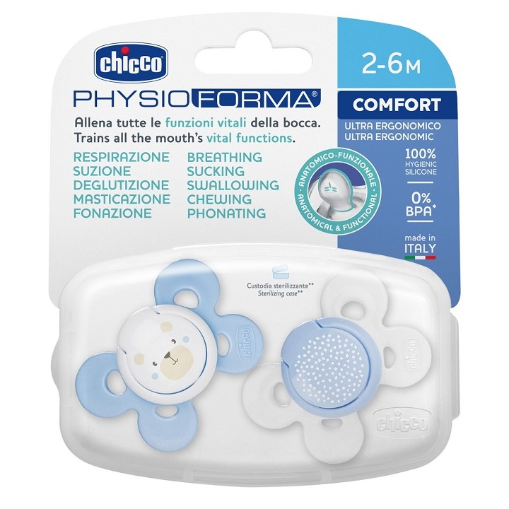 CH SUCCH COMF BOY SIL 2-6M 2P
