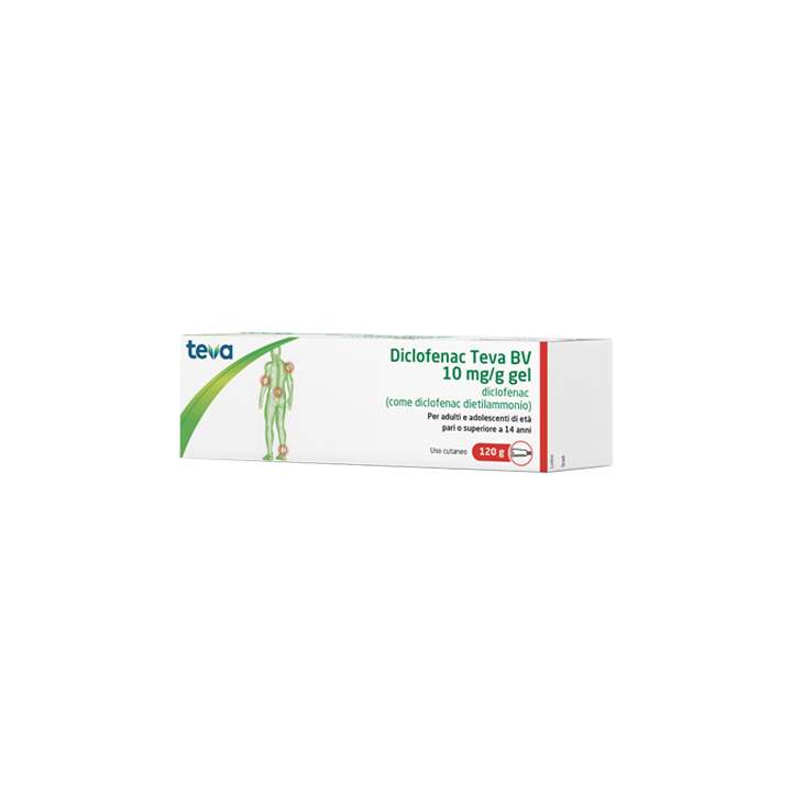 DICLOFENAC TEVA*GEL120G 10MG/G