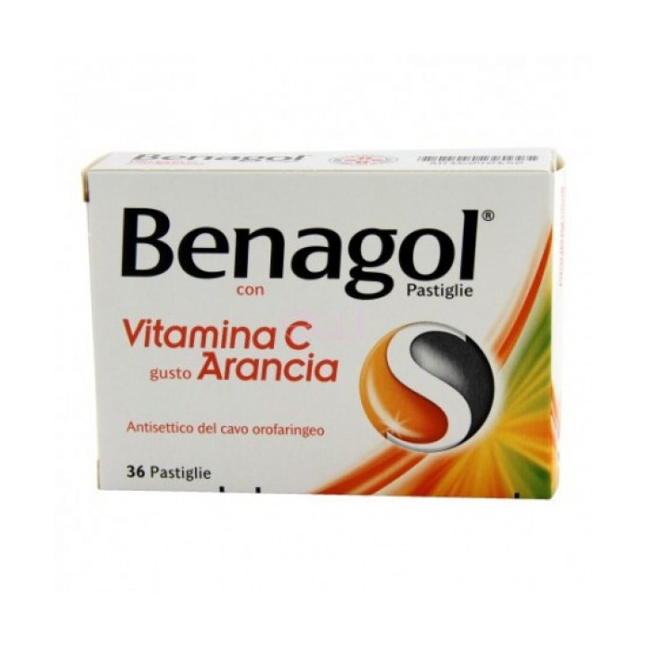 BENAGOL VIT C*36PAST ARANCIA